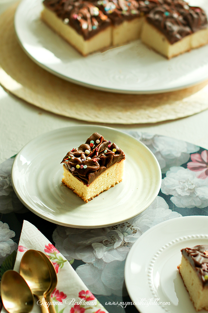 Image of Buttermilk cake with Fudge Frosting