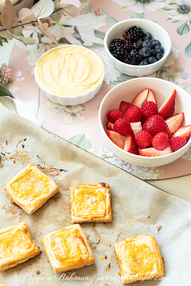 Image of Pastry, berries and Vanilla Custard